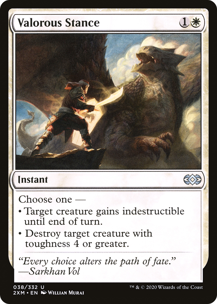 Valorous Stance (2XM-038) - Double Masters Foil - Premium MTG Single from Wizards of the Coast - Just $0.08! Shop now at Game Crave Tournament Store