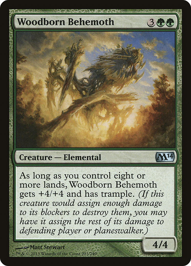 Woodborn Behemoth (M14-203) - Magic 2014 Foil - Premium MTG Single from Wizards of the Coast - Just $0.25! Shop now at Game Crave Tournament Store