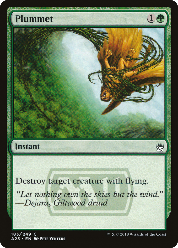 Plummet (A25-183) - Masters 25 - Premium MTG Single from Wizards of the Coast - Just $0.08! Shop now at Game Crave Tournament Store