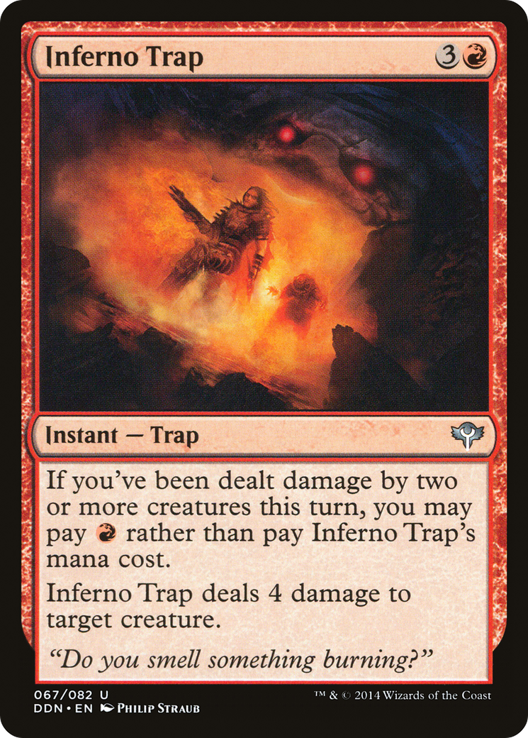 Inferno Trap (DDN-067) - Duel Decks: Speed vs. Cunning - Premium MTG Single from Wizards of the Coast - Just $0.08! Shop now at Game Crave Tournament Store