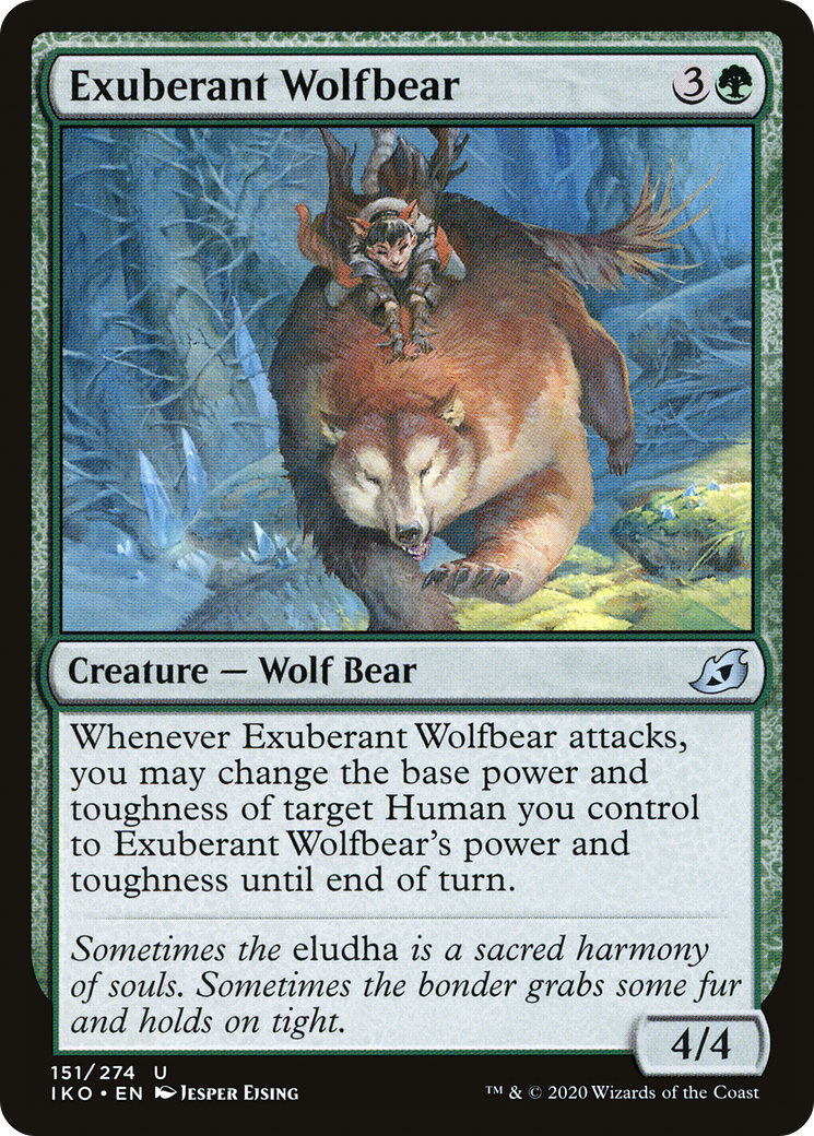 Exuberant Wolfbear (IKO-151) - Ikoria: Lair of Behemoths - Premium MTG Single from Wizards of the Coast - Just $0.08! Shop now at Game Crave Tournament Store