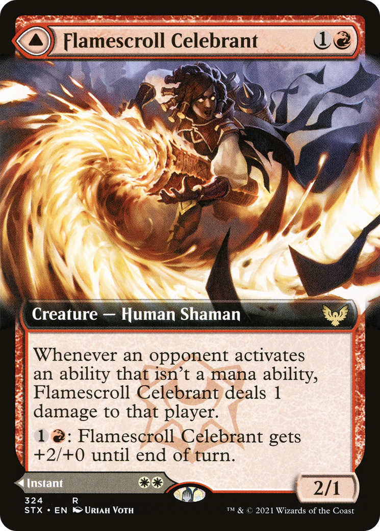 Flamescroll Celebrant // Revel in Silence (STX-324) - Strixhaven: School of Mages: (Extended Art) Foil - Premium MTG Single from Wizards of the Coast - Just $0.20! Shop now at Game Crave Tournament Store