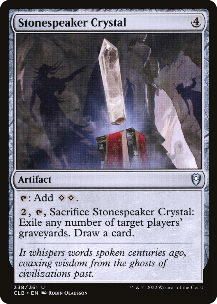 Stonespeaker Crystal (CLB-338) - Commander Legends: Battle for Baldur's Gate - Premium MTG Single from Wizards of the Coast - Just $0.08! Shop now at Game Crave Tournament Store