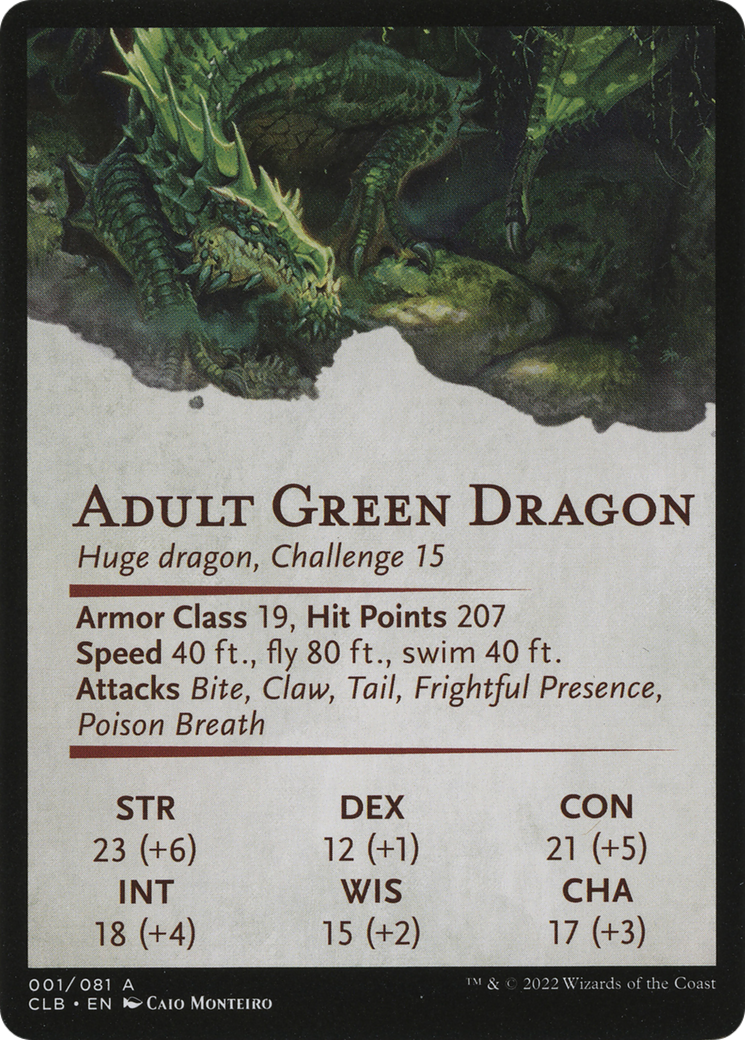 Lurking Green Dragon // Lurking Green Dragon (ACLB-001) - Battle for Baldur's Gate Art Series (Borderless) - Premium MTG Single from Wizards of the Coast - Just $0! Shop now at Game Crave Tournament Store