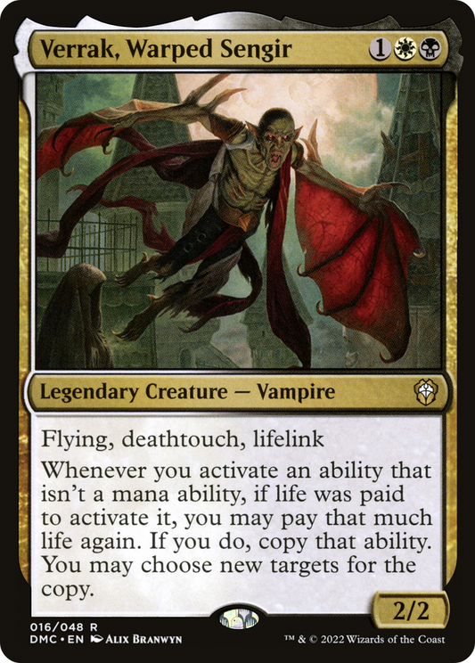 Verrak, Warped Sengir (DMC-016) - Dominaria United Commander - Premium MTG Single from Wizards of the Coast - Just $0.15! Shop now at Game Crave Tournament Store