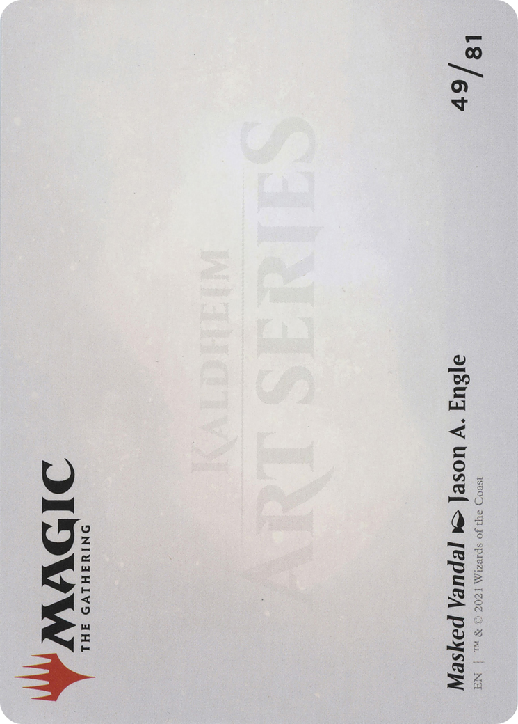 Masked Vandal // Masked Vandal (AKHM-049) - Kaldheim Art Series (Borderless) - Premium MTG Single from Wizards of the Coast - Just $0! Shop now at Game Crave Tournament Store