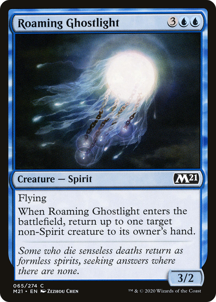 Roaming Ghostlight (M21-065) - Core Set 2021 - Premium MTG Single from Wizards of the Coast - Just $0.08! Shop now at Game Crave Tournament Store