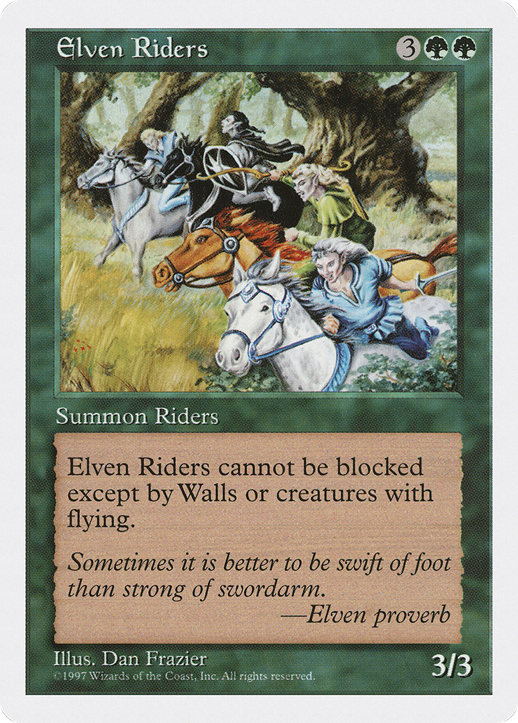 Elven Riders (5ED-291) - Fifth Edition - Premium MTG Single from Wizards of the Coast - Just $0.25! Shop now at Game Crave Tournament Store
