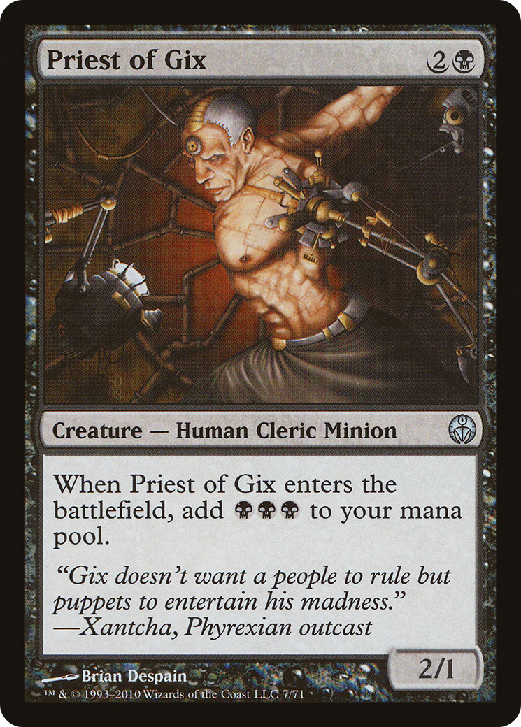 Priest of Gix (DDE-007) - Duel Decks: Phyrexia vs. the Coalition - Premium MTG Single from Wizards of the Coast - Just $0.15! Shop now at Game Crave Tournament Store