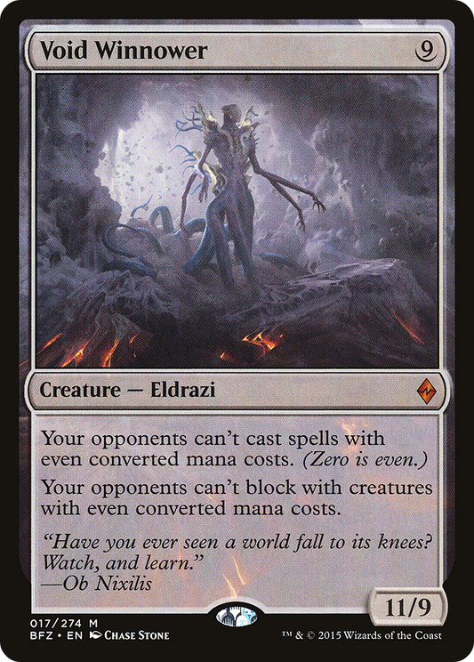 Void Winnower (BFZ-017) - Battle for Zendikar - Premium MTG Single from Wizards of the Coast - Just $20.19! Shop now at Game Crave Tournament Store