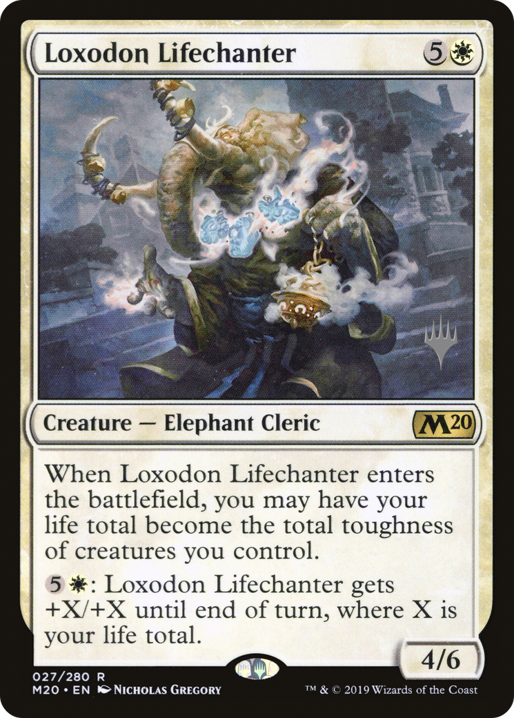 Loxodon Lifechanter (PM20-27P) - Core Set 2020 Promos - Premium MTG Single from Wizards of the Coast - Just $0.18! Shop now at Game Crave Tournament Store