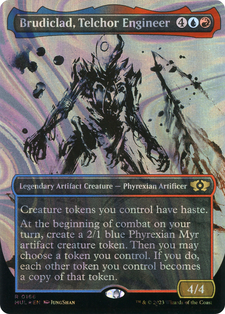 Brudiclad, Telchor Engineer (MUL-166) - Multiverse Legends: (Showcase) (Borderless) Foil - Premium MTG Single from Wizards of the Coast - Just $3.37! Shop now at Game Crave Tournament Store