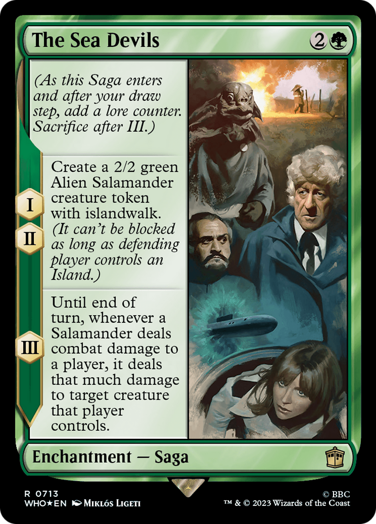 The Sea Devils (WHO-713) - Doctor Who Foil - Premium MTG Single from Wizards of the Coast - Just $0.39! Shop now at Game Crave Tournament Store