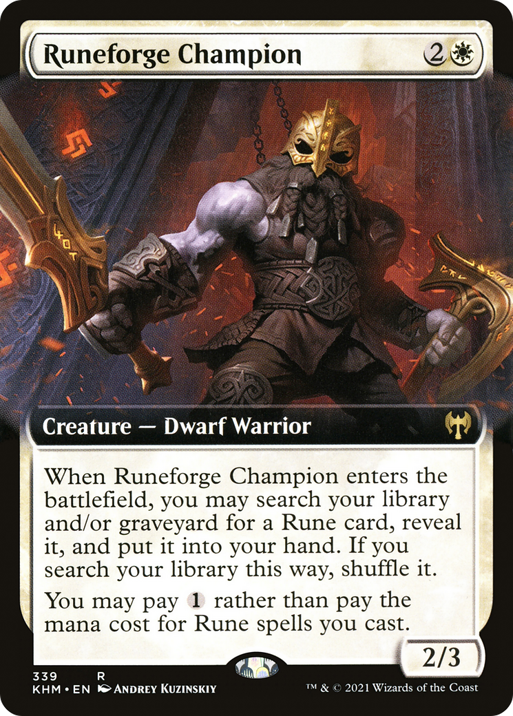 Runeforge Champion (KHM-339) - Kaldheim: (Extended Art) - Premium MTG Single from Wizards of the Coast - Just $0.08! Shop now at Game Crave Tournament Store