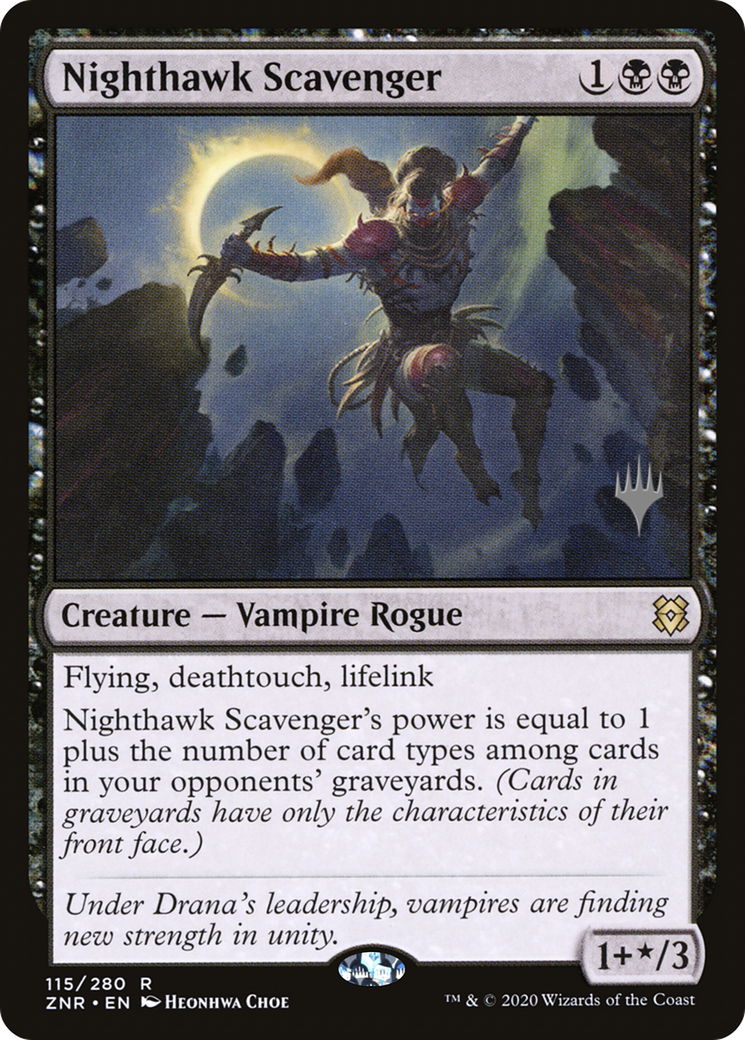 Nighthawk Scavenger (PZNR-115P) - Zendikar Rising Promos - Premium MTG Single from Wizards of the Coast - Just $0.09! Shop now at Game Crave Tournament Store