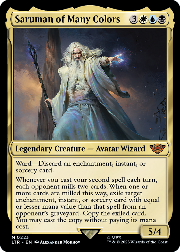 Saruman of Many Colors (LTR-223) - The Lord of the Rings: Tales of Middle-earth - Premium MTG Single from Wizards of the Coast - Just $0.12! Shop now at Game Crave Tournament Store