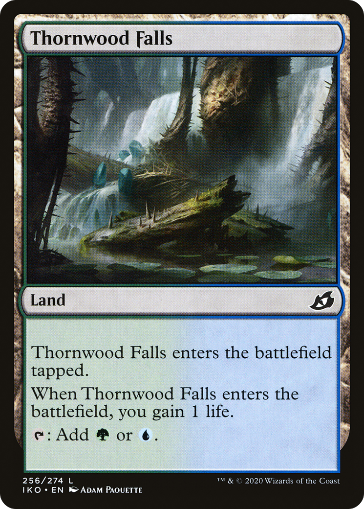 Thornwood Falls (IKO-256) - Ikoria: Lair of Behemoths Foil - Premium MTG Single from Wizards of the Coast - Just $0.08! Shop now at Game Crave Tournament Store