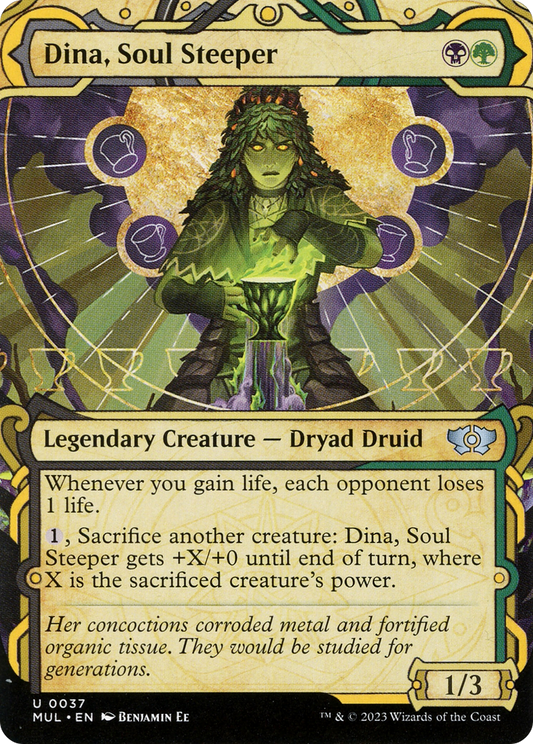 Dina, Soul Steeper (MUL-037) - Multiverse Legends: (Showcase) (Borderless) - Premium MTG Single from Wizards of the Coast - Just $0.25! Shop now at Game Crave Tournament Store