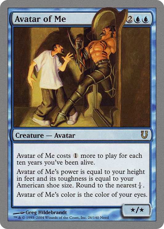 Avatar of Me (UNH-026) - Unhinged - Premium MTG Single from Wizards of the Coast - Just $0.16! Shop now at Game Crave Tournament Store