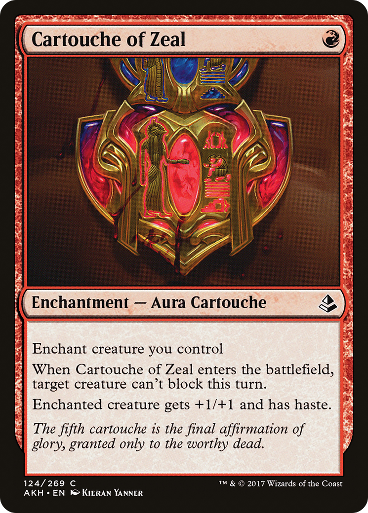 Cartouche of Zeal (AKH-124) - Amonkhet - Premium MTG Single from Wizards of the Coast - Just $0.08! Shop now at Game Crave Tournament Store
