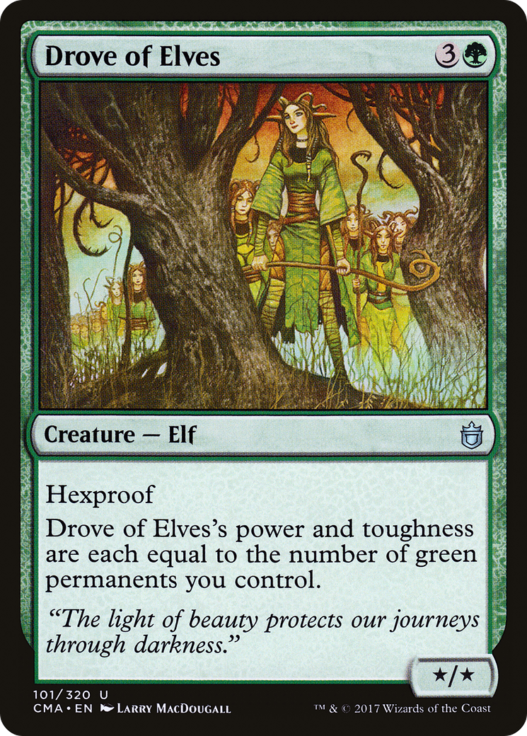 Drove of Elves (CMA-101) - Commander Anthology - Premium MTG Single from Wizards of the Coast - Just $0.32! Shop now at Game Crave Tournament Store