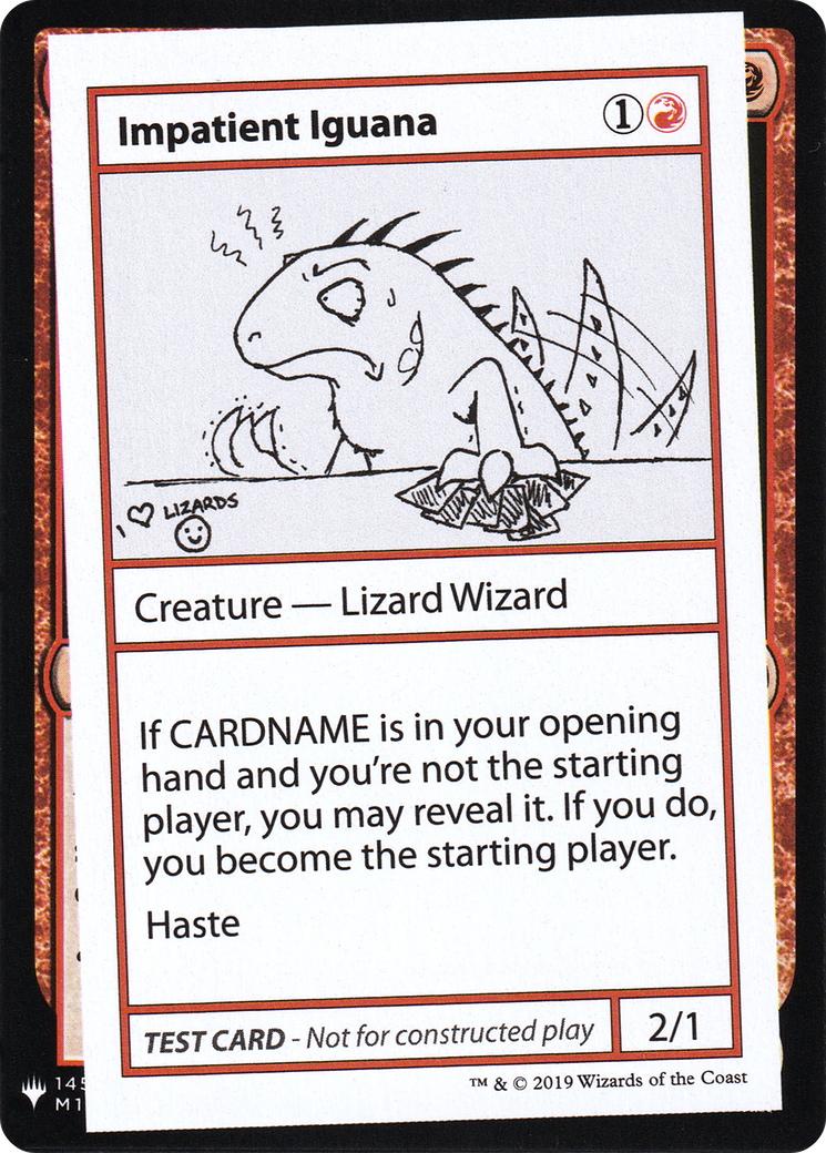 Impatient Iguana (CMB1-055) - Mystery Booster Playtest Cards 2019 - Premium MTG Single from Wizards of the Coast - Just $0.93! Shop now at Game Crave Tournament Store
