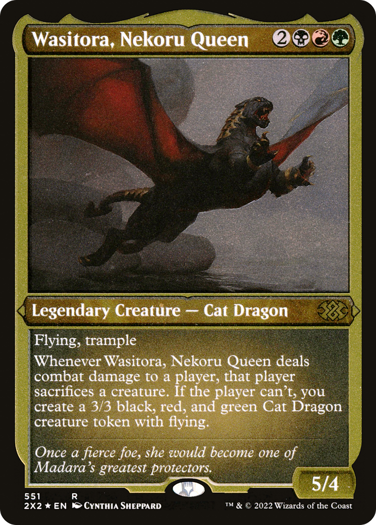 Wasitora, Nekoru Queen (2X2-551) - Double Masters 2022 Etched Foil - Premium MTG Single from Wizards of the Coast - Just $1.05! Shop now at Game Crave Tournament Store