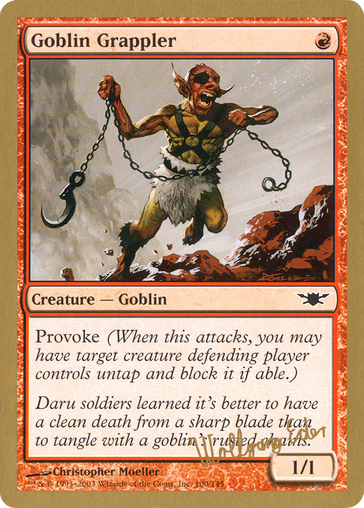 Goblin Grappler (WC03-WE100) - World Championship Decks 2003 - Premium MTG Single from Wizards of the Coast - Just $0.25! Shop now at Game Crave Tournament Store