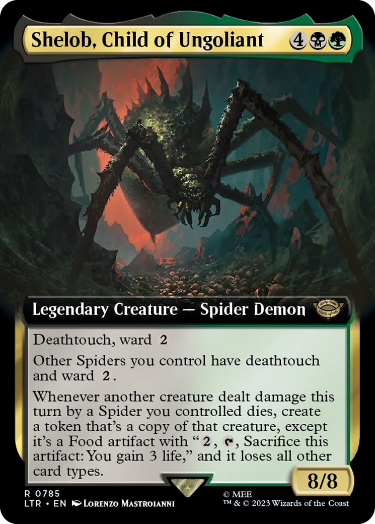 Shelob, Child of Ungoliant (LTR-785) - The Lord of the Rings: Tales of Middle-earth: (Extended Art) Foil - Premium MTG Single from Wizards of the Coast - Just $0.26! Shop now at Game Crave Tournament Store