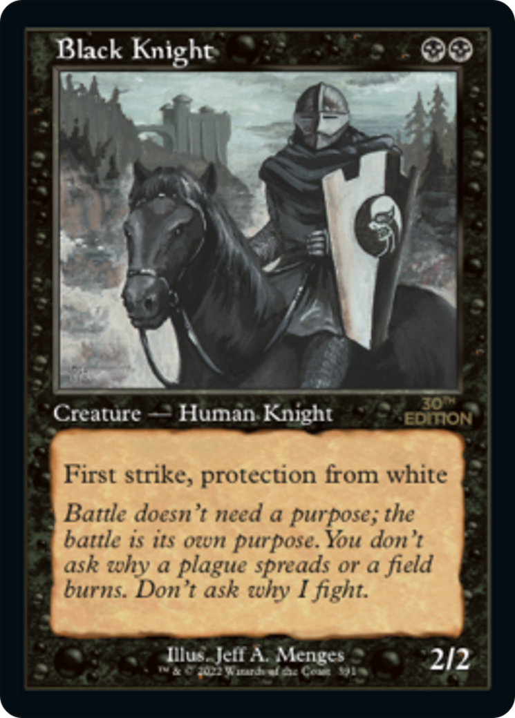 Black Knight (30A-391) - 30th Anniversary Edition - Premium MTG Single from Wizards of the Coast - Just $14.38! Shop now at Game Crave Tournament Store