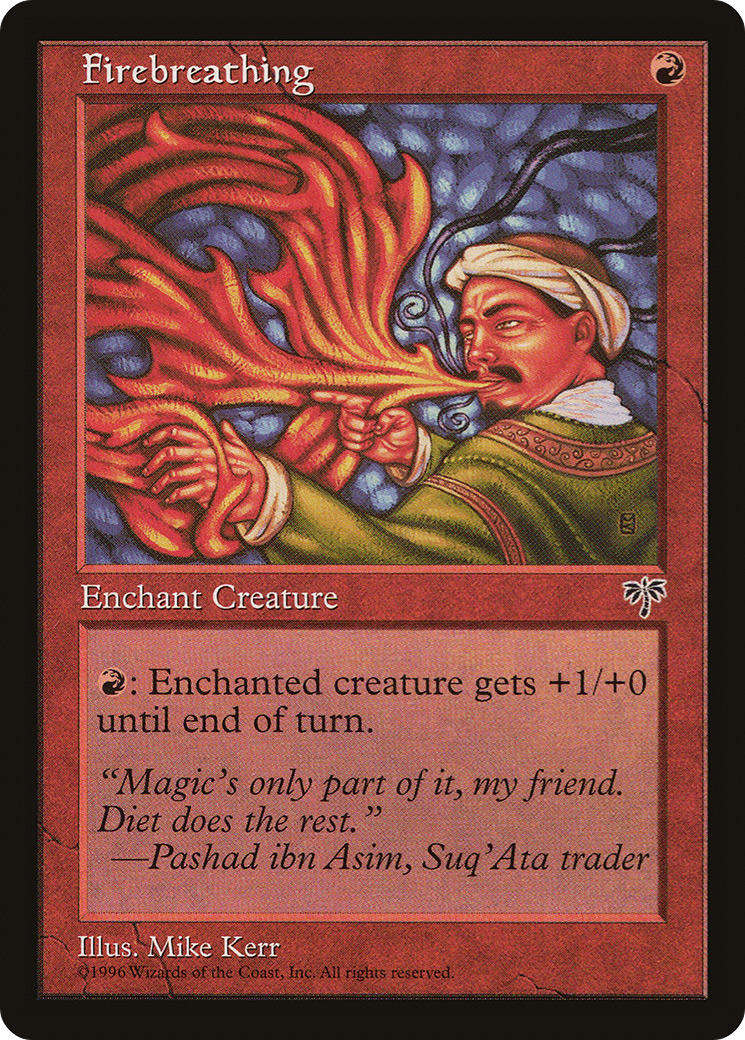 Firebreathing (MIR-174) - Mirage - Premium MTG Single from Wizards of the Coast - Just $0.25! Shop now at Game Crave Tournament Store
