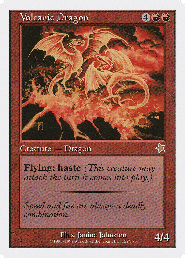 Volcanic Dragon (S99-122) - Starter 1999 - Premium MTG Single from Wizards of the Coast - Just $0.13! Shop now at Game Crave Tournament Store