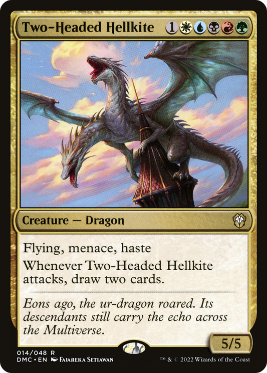 Two-Headed Hellkite (DMC-014) - Dominaria United Commander - Premium MTG Single from Wizards of the Coast - Just $9.31! Shop now at Game Crave Tournament Store