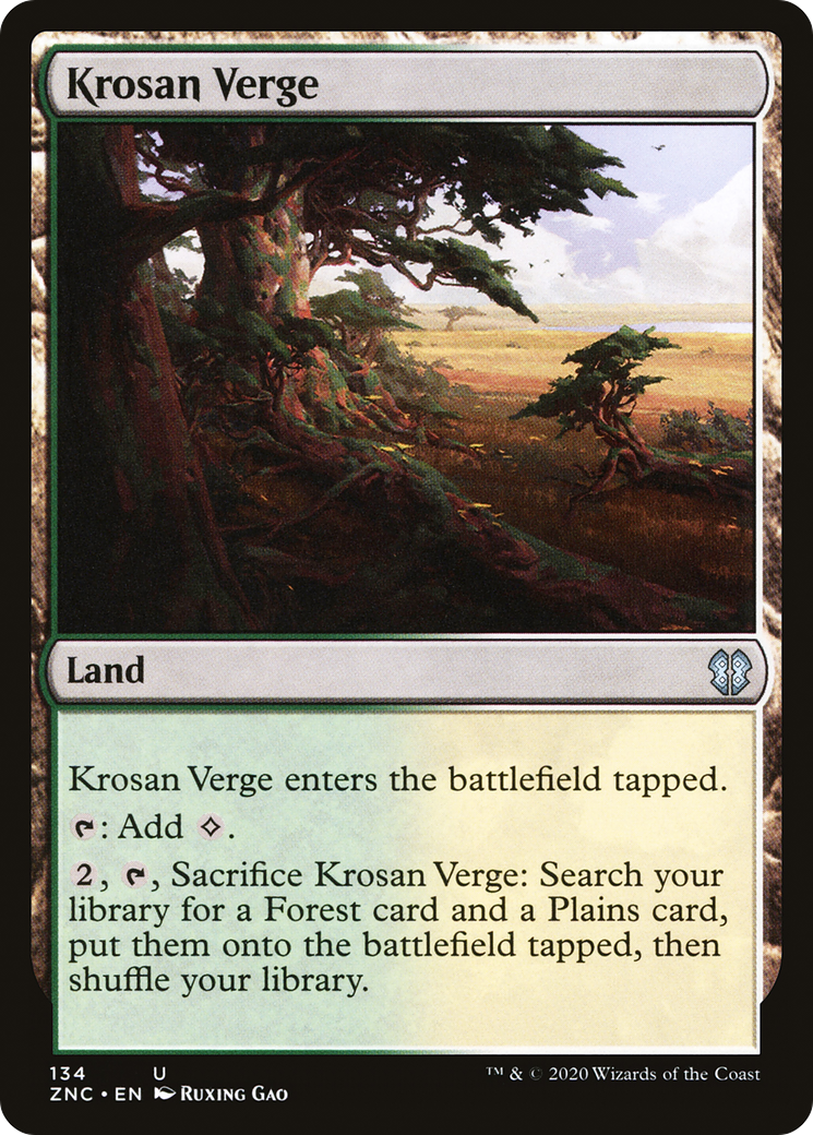 Krosan Verge (ZNC-134) - Zendikar Rising Commander - Premium MTG Single from Wizards of the Coast - Just $0.25! Shop now at Game Crave Tournament Store