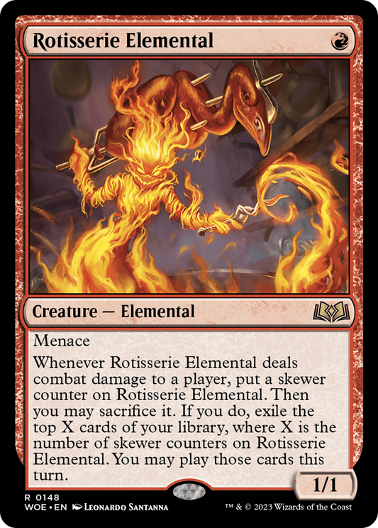 Rotisserie Elemental (WOE-148) - Wilds of Eldraine Foil - Premium MTG Single from Wizards of the Coast - Just $0.08! Shop now at Game Crave Tournament Store