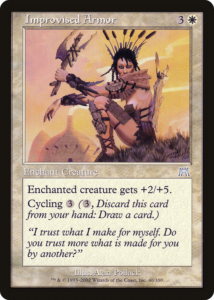 Improvised Armor (ONS-040) - Onslaught Foil - Premium MTG Single from Wizards of the Coast - Just $0.34! Shop now at Game Crave Tournament Store