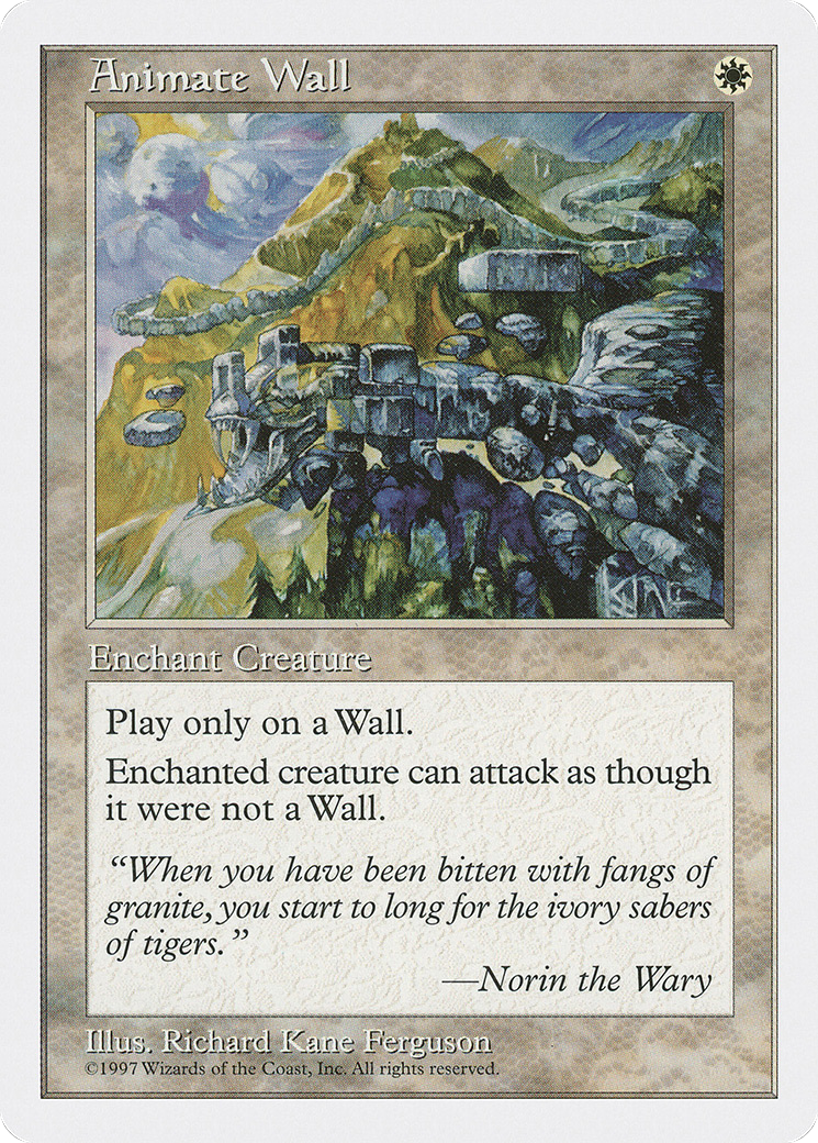 Animate Wall (5ED-005) - Fifth Edition - Premium MTG Single from Wizards of the Coast - Just $0.26! Shop now at Game Crave Tournament Store