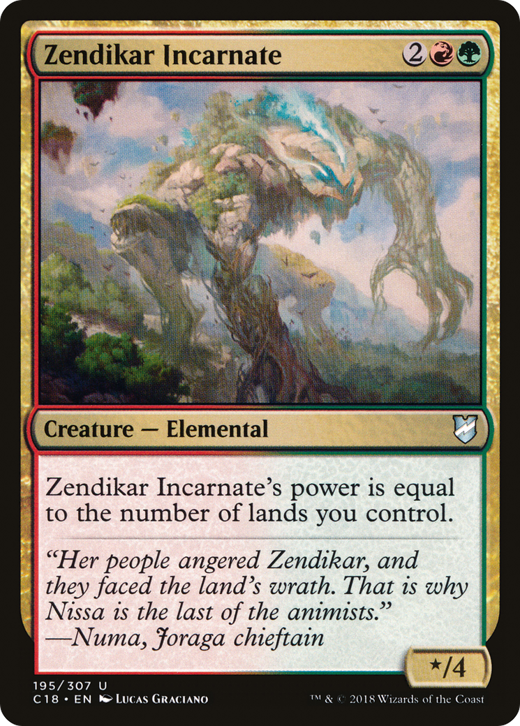 Zendikar Incarnate (C18-195) - Commander 2018 - Premium MTG Single from Wizards of the Coast - Just $0.25! Shop now at Game Crave Tournament Store