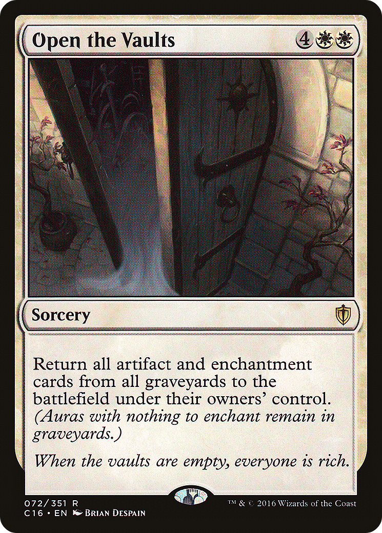 Open the Vaults (C16-072) - Commander 2016 - Premium MTG Single from Wizards of the Coast - Just $0.11! Shop now at Game Crave Tournament Store