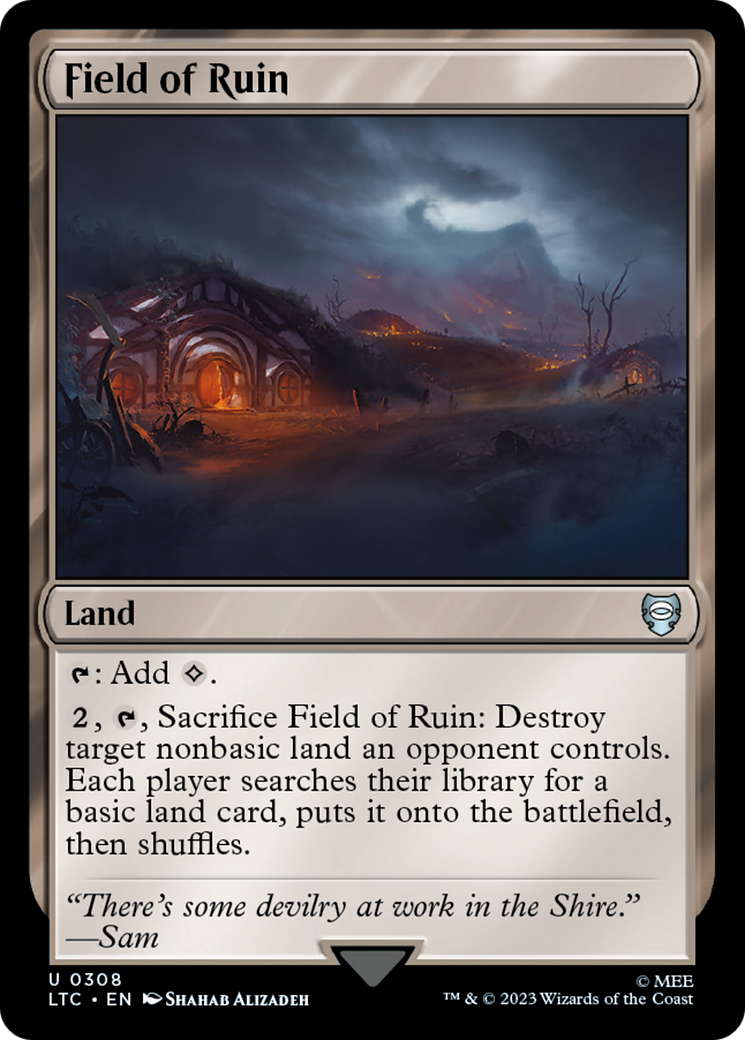 Field of Ruin (LTC-308) - Tales of Middle-earth Commander - Premium MTG Single from Wizards of the Coast - Just $0.08! Shop now at Game Crave Tournament Store