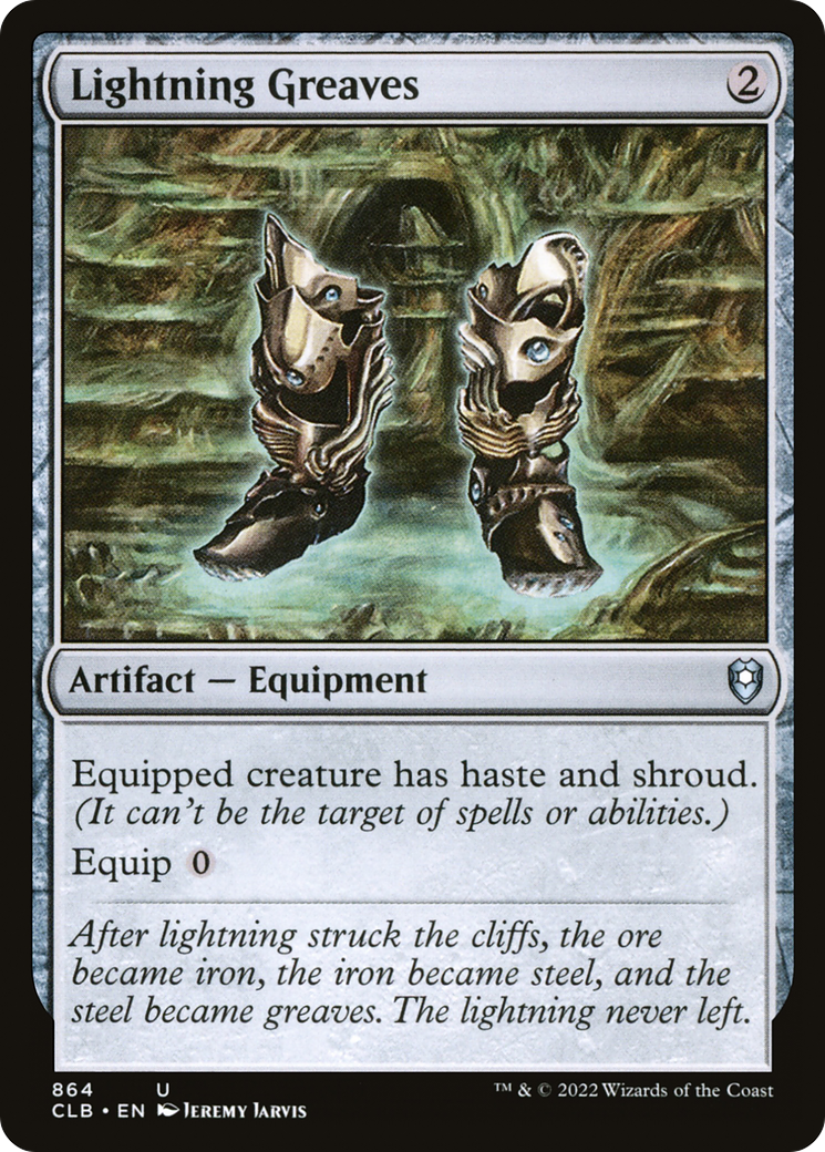 Lightning Greaves (CLB-864) - Commander Legends: Battle for Baldur's Gate - Premium MTG Single from Wizards of the Coast - Just $4.56! Shop now at Game Crave Tournament Store