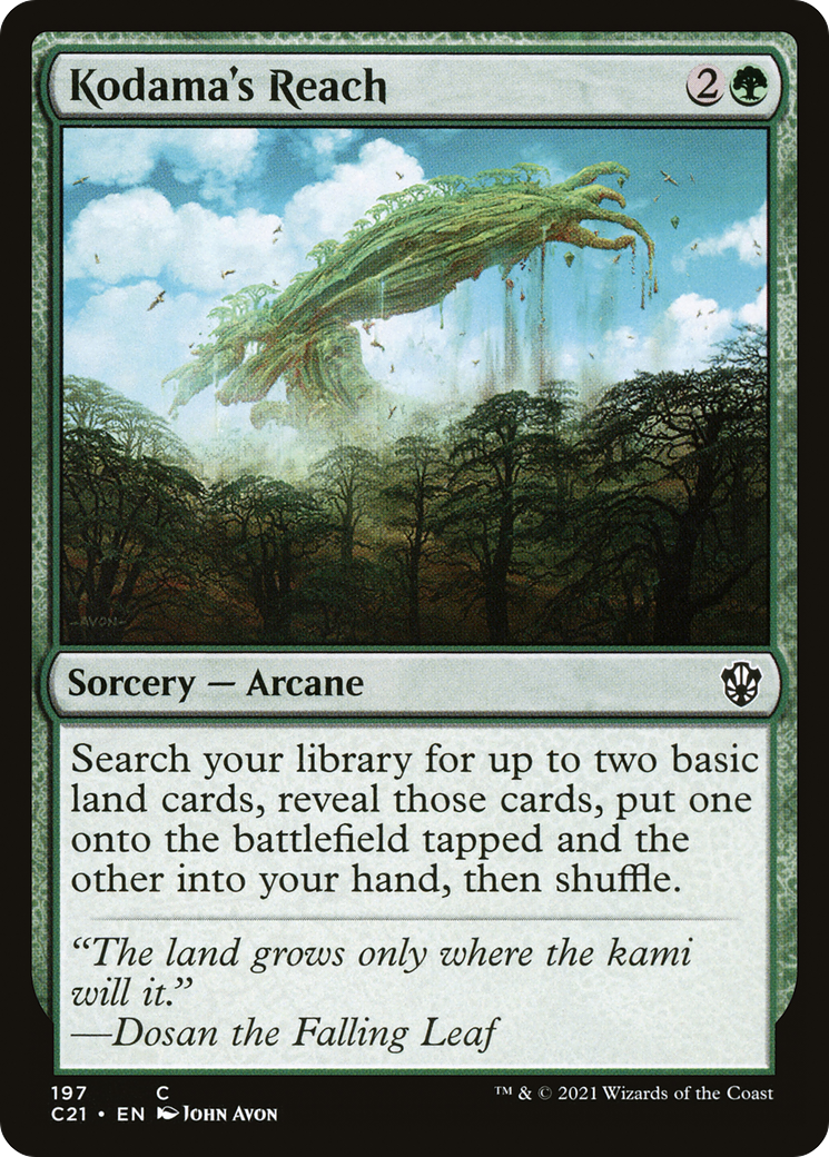 Kodama's Reach (C21-197) - Commander 2021 - Premium MTG Single from Wizards of the Coast - Just $0.33! Shop now at Game Crave Tournament Store