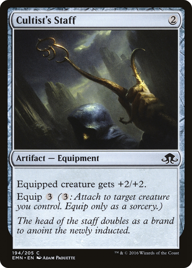 Cultist's Staff (EMN-194) - Eldritch Moon Foil - Premium MTG Single from Wizards of the Coast - Just $0.08! Shop now at Game Crave Tournament Store