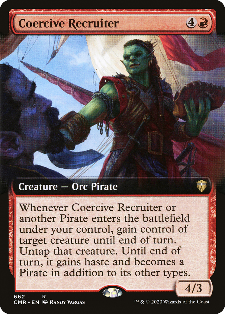 Coercive Recruiter (CMR-662) - Commander Legends: (Extended Art) - Premium MTG Single from Wizards of the Coast - Just $0.50! Shop now at Game Crave Tournament Store