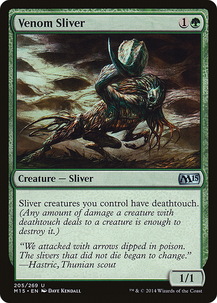 Venom Sliver (M15-205) - Magic 2015 - Premium MTG Single from Wizards of the Coast - Just $0.22! Shop now at Game Crave Tournament Store