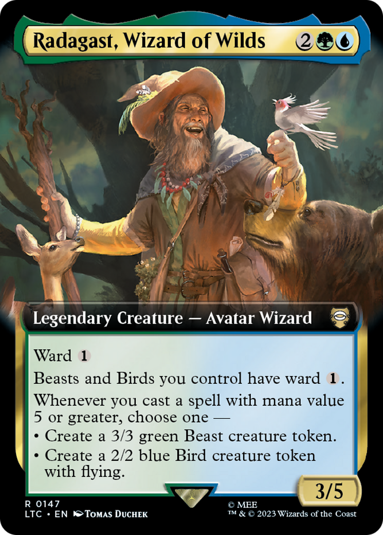Radagast, Wizard of Wilds (LTC-147) - Tales of Middle-earth Commander: (Extended Art) - Premium MTG Single from Wizards of the Coast - Just $0.25! Shop now at Game Crave Tournament Store