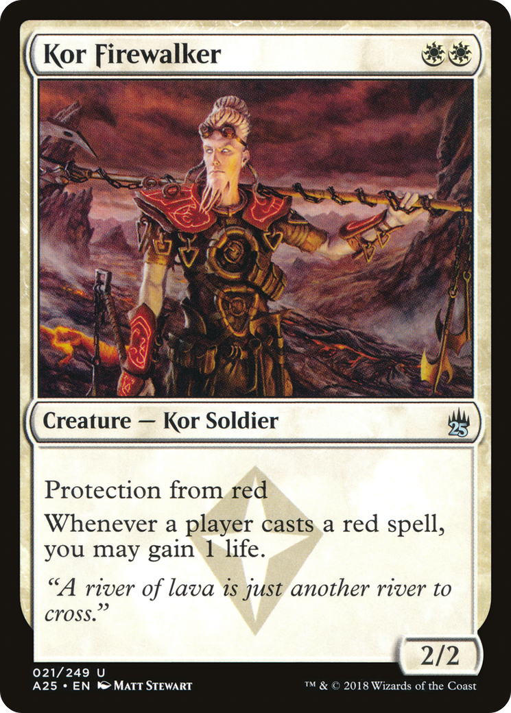 Kor Firewalker (A25-021) - Masters 25 - Premium MTG Single from Wizards of the Coast - Just $0.25! Shop now at Game Crave Tournament Store