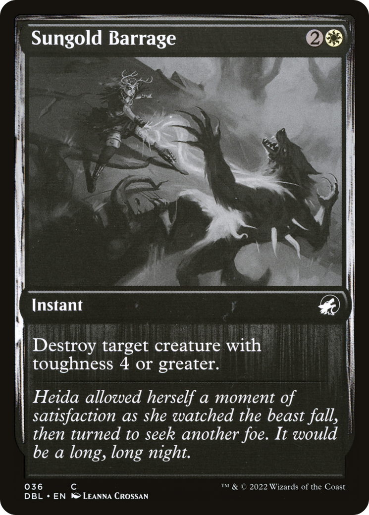 Sungold Barrage (DBL-036) - Innistrad: Double Feature Foil - Premium MTG Single from Wizards of the Coast - Just $0.08! Shop now at Game Crave Tournament Store