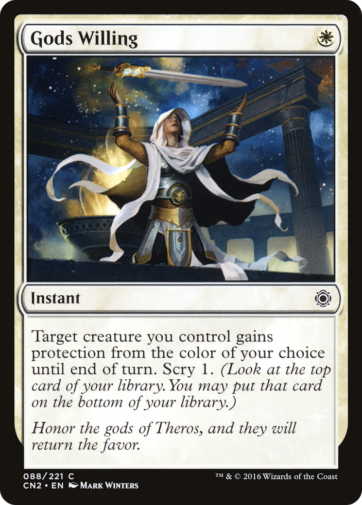 Gods Willing (CN2-088) - Conspiracy: Take the Crown Foil - Premium MTG Single from Wizards of the Coast - Just $0.17! Shop now at Game Crave Tournament Store