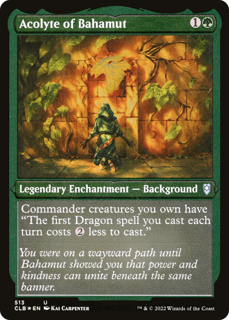 Acolyte of Bahamut (CLB-513) - Commander Legends: Battle for Baldur's Gate Etched Foil - Premium MTG Single from Wizards of the Coast - Just $0.08! Shop now at Game Crave Tournament Store